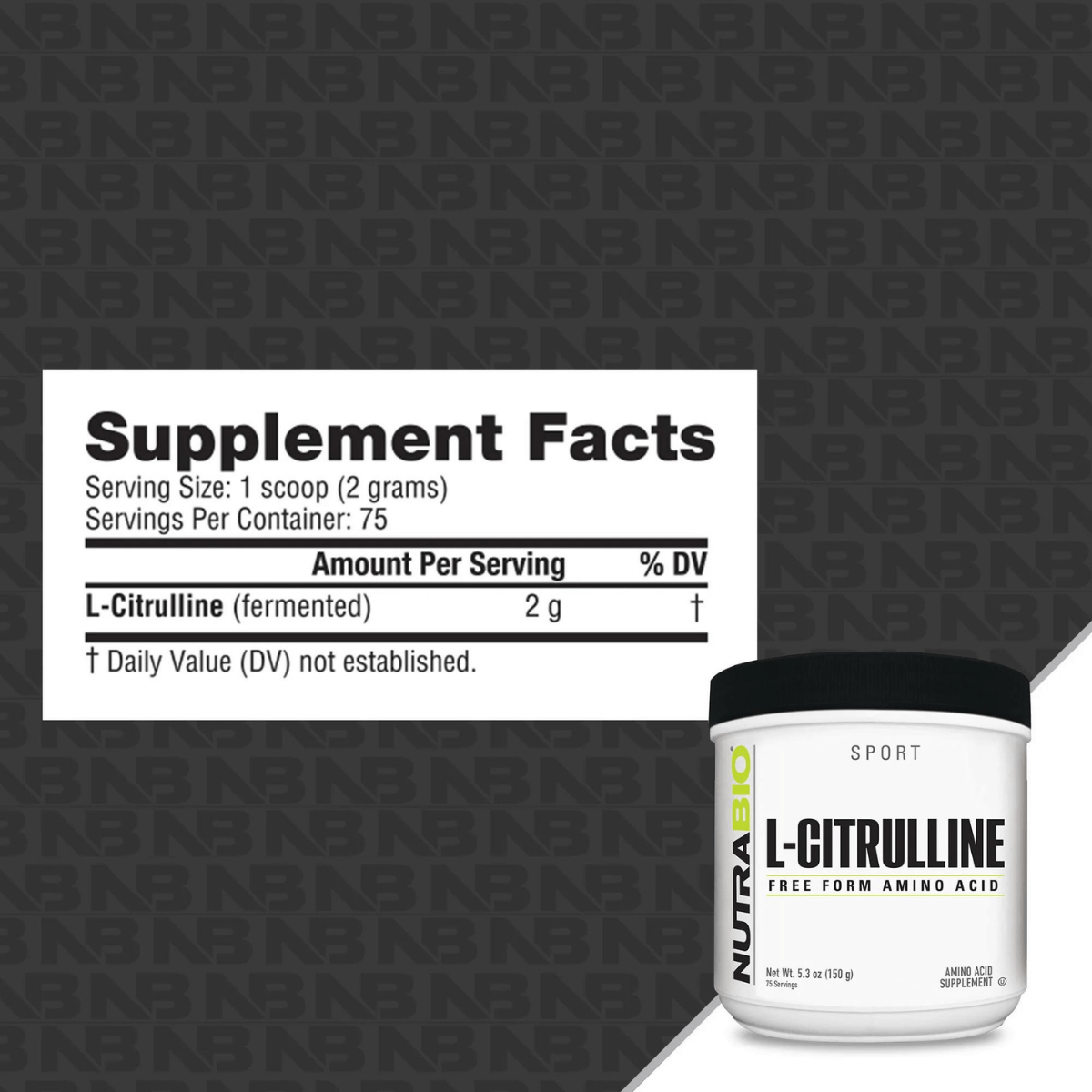 Citrulina en Polvo Supp Fact NutraBio