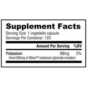 Potasio en capsulas informacion nutricional