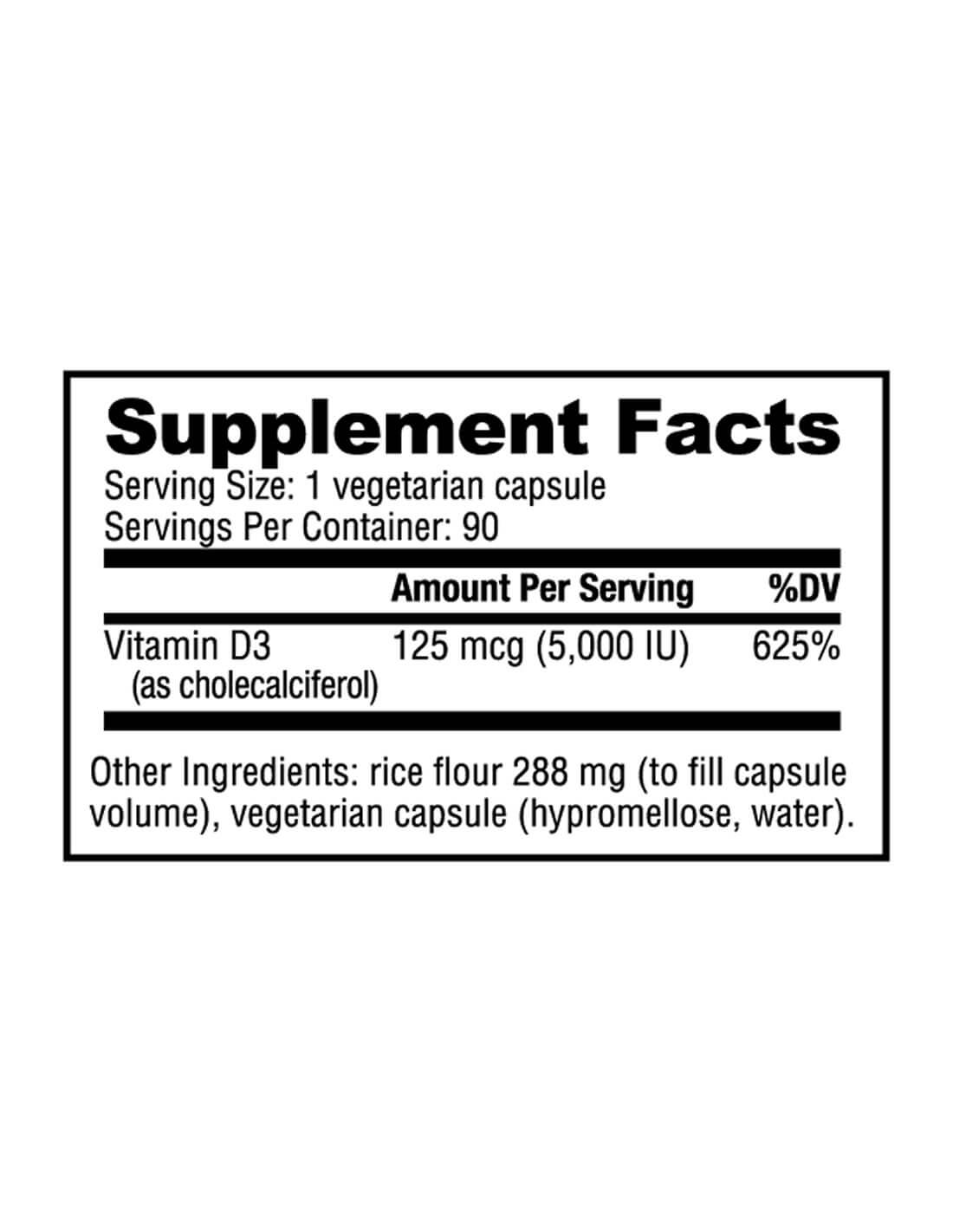 Vitamina D3 5000 IU | Kosher Vitamina D3 5000 IU | Kosher